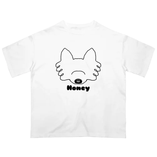 ハニー 黒 オーバーサイズTシャツ