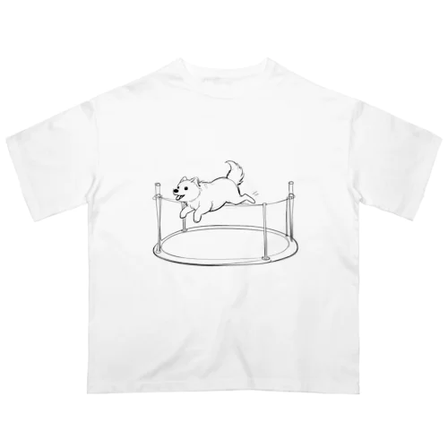 かわいい犬のバックグラウン Oversized T-Shirt