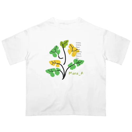 カラフルphilodendrons オーバーサイズTシャツ