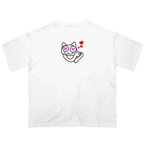 推しに夢中ねこ オーバーサイズTシャツ