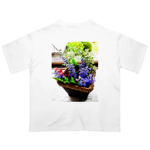 GARDEN FLOWER BASKET オーバーサイズTシャツ