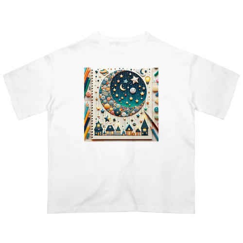 夜空の煌き✨ オーバーサイズTシャツ