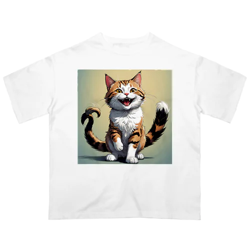 ふたまた猫ちゃん オーバーサイズTシャツ