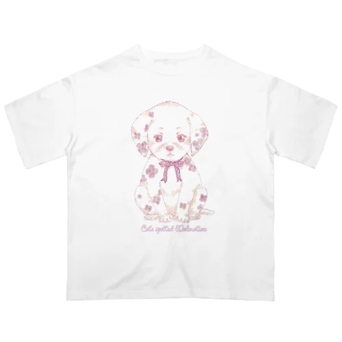 Cute spotted Dalmatian オーバーサイズTシャツ