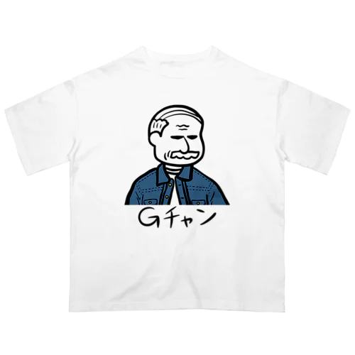 Gジャンを着たGチャン(黒文字) Oversized T-Shirt