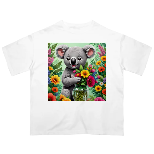 花に囲まれたコアラ Oversized T-Shirt