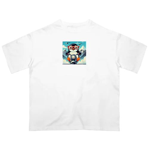 サングラスをかけたワイルドなペンギン③ Oversized T-Shirt