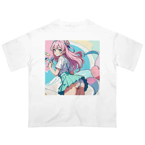 魔法メイク少女 オーバーサイズTシャツ