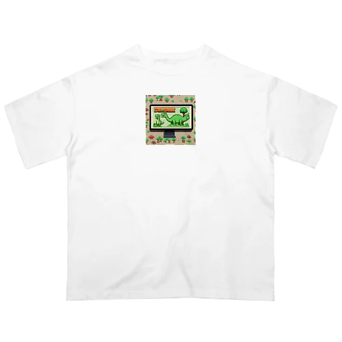 スマホで飼われてる恐竜 Oversized T-Shirt