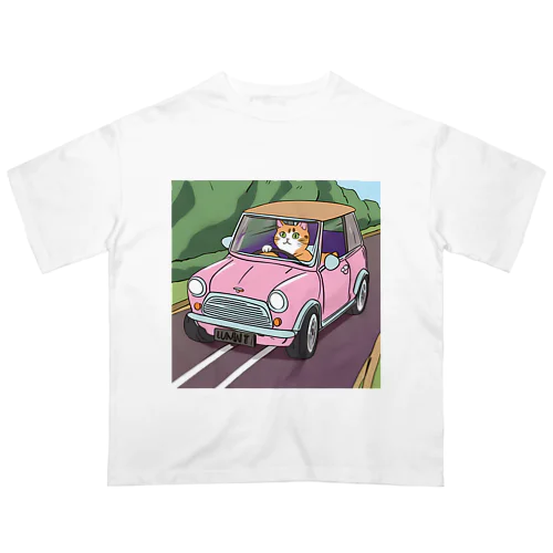 ピンクおみにとねこさん Oversized T-Shirt