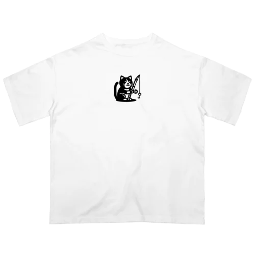 釣り猫 Oversized T-Shirt