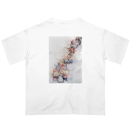 ink-art 大理石 オーバーサイズTシャツ