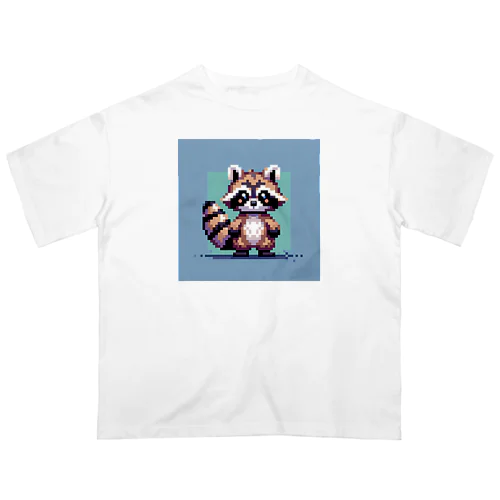 ドット絵アライグマちゃんTシャツサイズ Oversized T-Shirt