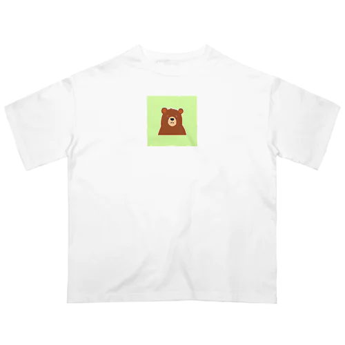 困ったクマ(グリーン) オーバーサイズTシャツ