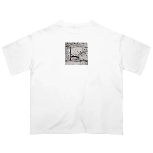 白いブロック オーバーサイズTシャツ