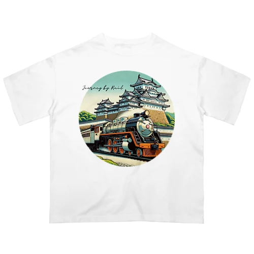 機関車が日本を走る 11 オーバーサイズTシャツ