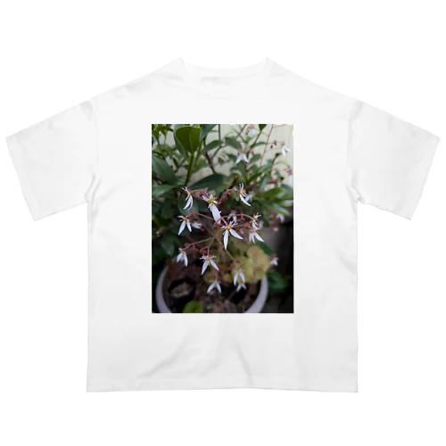 ユキノシタのお花が可愛らしい〜 オーバーサイズTシャツ