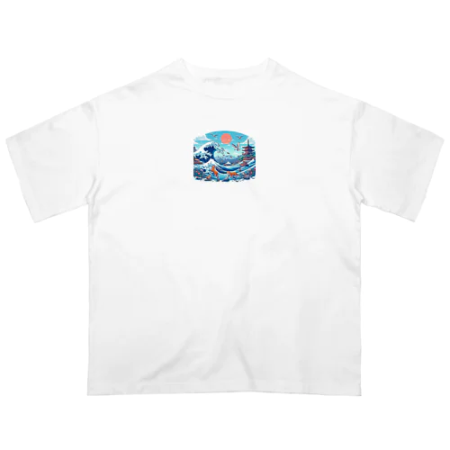 海辺ネコ「ろく」「しち」「はち」 Oversized T-Shirt