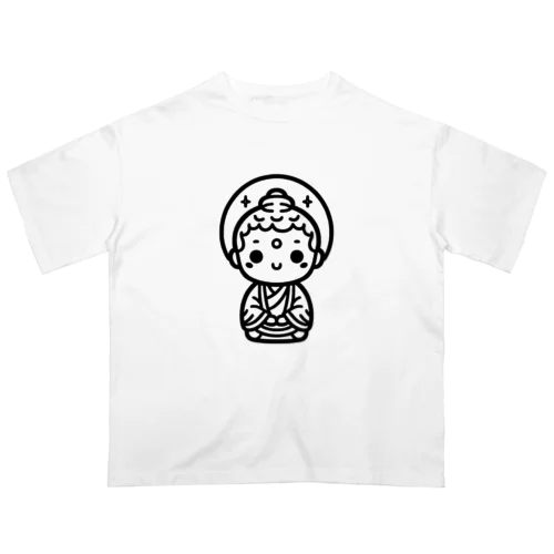 かわいい菩薩のシンプルイラスト オーバーサイズTシャツ