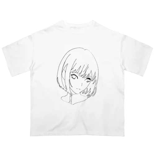 美少女線画2 Oversized T-Shirt