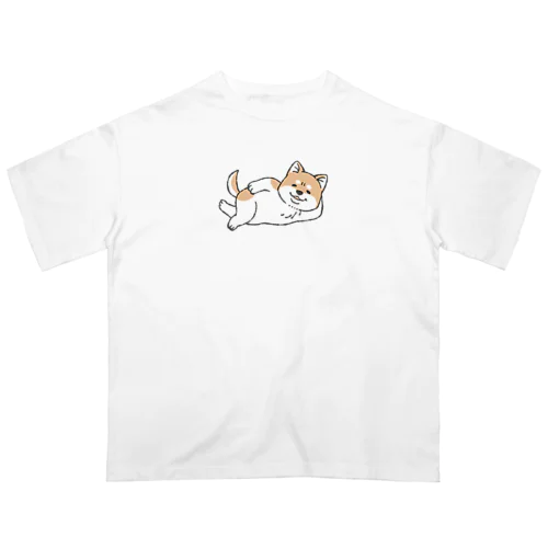 怠惰な子犬の柴犬 オーバーサイズTシャツ