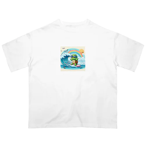 かめっち波乗りサーフィン Oversized T-Shirt