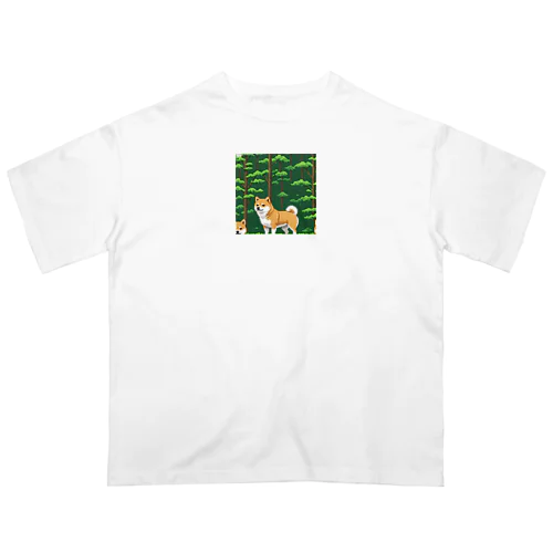 ドット絵の柴犬 Oversized T-Shirt