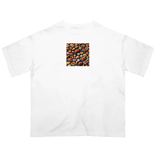 ドット絵シリーズ９チキン祭りゴージャスver. Oversized T-Shirt