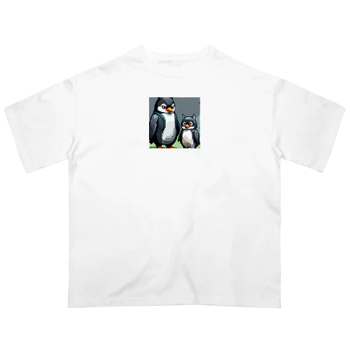 ドット絵ペンギン オーバーサイズTシャツ