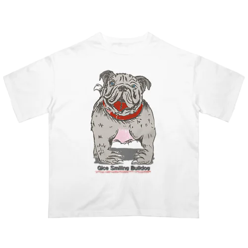 Gice Smiling Bulldog Oversized T-Shirt