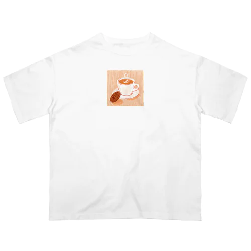 レトロ風なコーヒーイラストグッズ オーバーサイズTシャツ