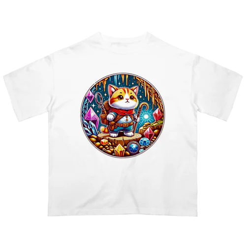 冒険のドワーフキャット Tシャツ - 子ども用 Oversized T-Shirt