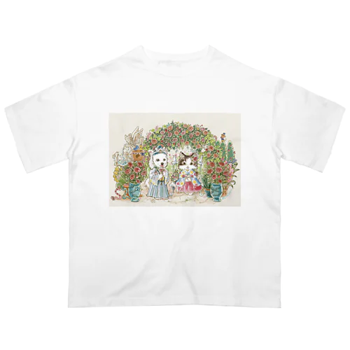 しらたまくんとみーにゃん　ローズガーデンツアー オーバーサイズTシャツ