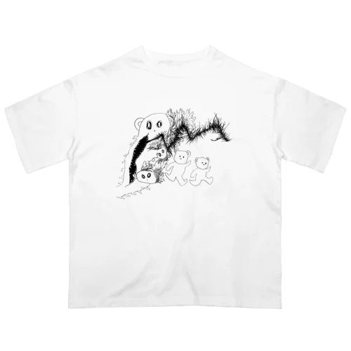 ビビビビ黒文字 Oversized T-Shirt