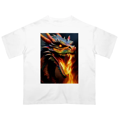 炎のドラゴン オーバーサイズTシャツ