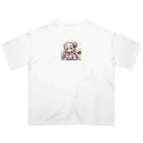 エルフ　美少女　漫画　アニメ オーバーサイズTシャツ