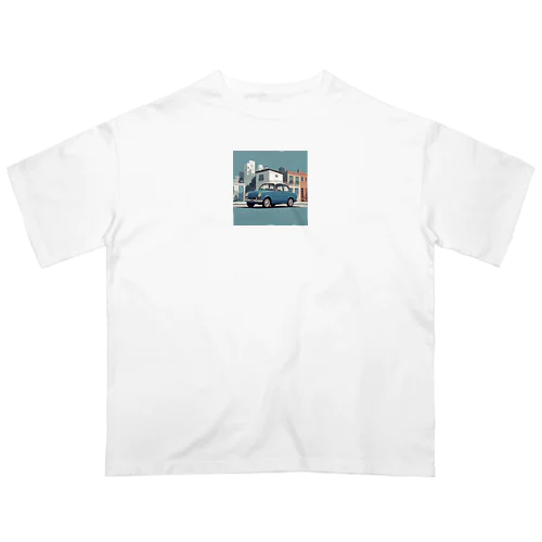 青い車２ オーバーサイズTシャツ