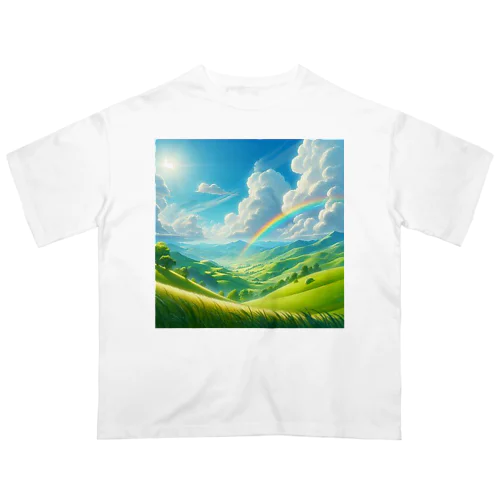 「美しい緑の風景」グッズ Oversized T-Shirt