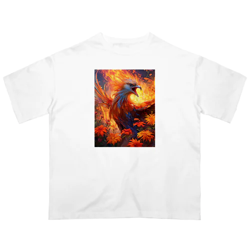 蘇る炎、希望の翼・不屈の精神を持つ不死鳥 Oversized T-Shirt