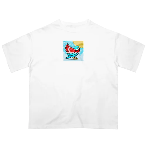 煌めくトロピカルバード🐦️ オーバーサイズTシャツ