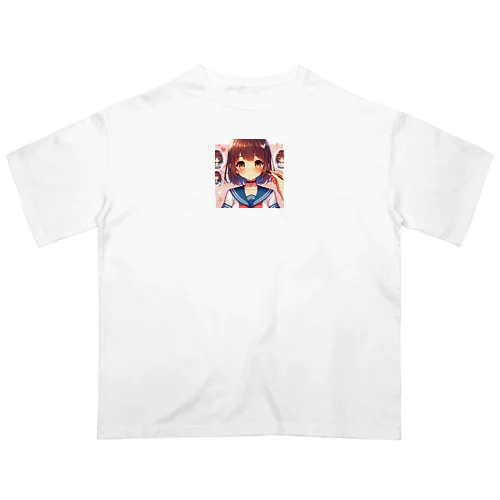 アイドル　セーラー服　少女 Oversized T-Shirt