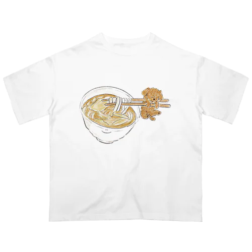 プードルとうどん　カレー オーバーサイズTシャツ