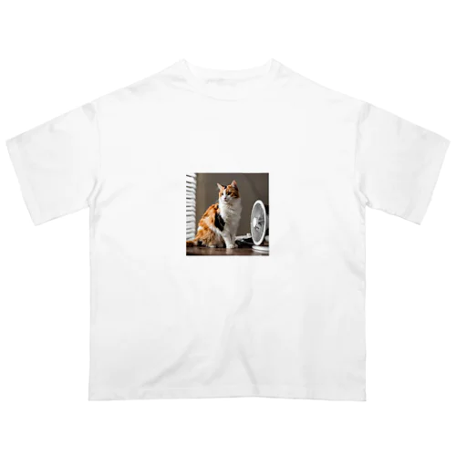 ぽっちゃり三毛猫の夏☀ オーバーサイズTシャツ