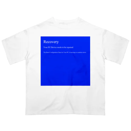 ブルーバックエラー Oversized T-Shirt