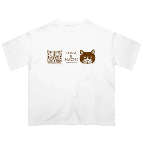 めがねでおしゃれトラとハチ オーバーサイズTシャツ