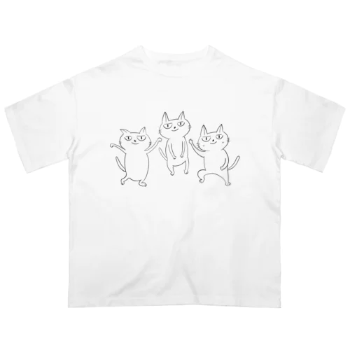 踊るねこ Oversized T-Shirt