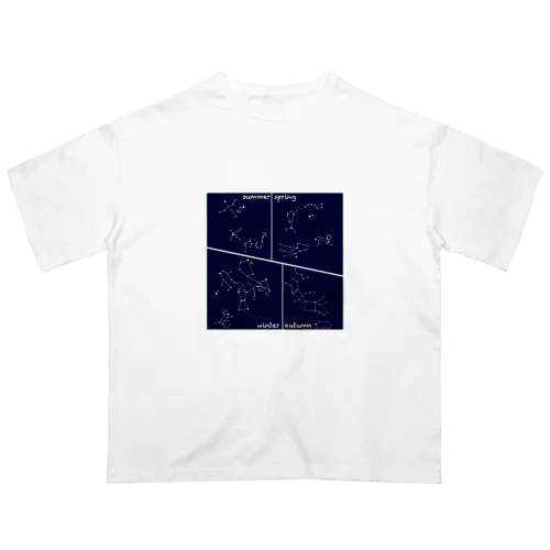 夜空を見上げて 星座 オーバーサイズTシャツ