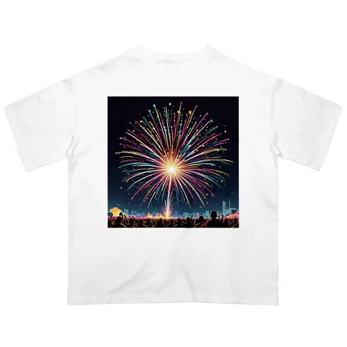 花火大会 オーバーサイズTシャツ