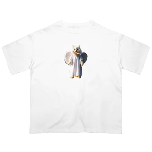 かわいい天使の子猫と悪魔の子猫 Oversized T-Shirt