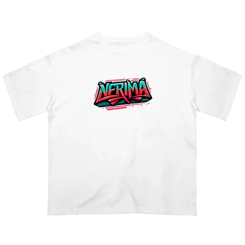 HipHopのグラフィティのロゴ「NERIMA(練馬)」 オーバーサイズTシャツ